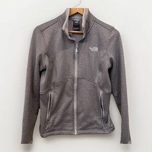 The North Face Gray Full-Zip Fleece Zip Jacket Agave Coat Jacket Medium Womens